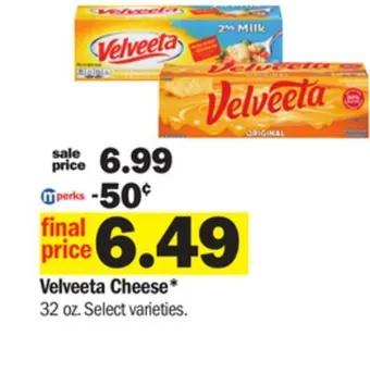 Meijer Velveeta cheese offer