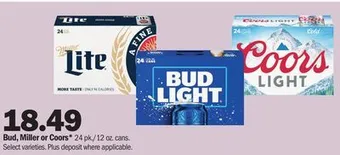 Meijer Bud, miller or coors offer