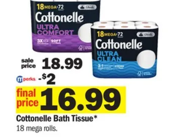 Meijer Cottonelle bath tissue offer