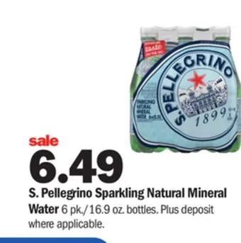 Meijer S. pellegrino sparkling natural mineral water offer