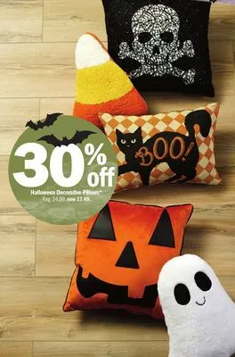 Meijer Halloween decorative pillows offer