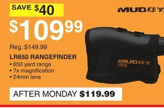 Dunham's Sports Muddy lr650 rangefinder offer