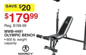 Dunham's Sports Marcy mwb-4491 olympic bench offer