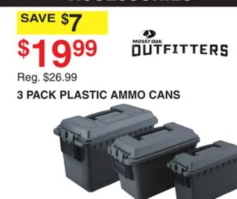 Dunham's Sports Outfitters 3 pack plastic ammo cans offer