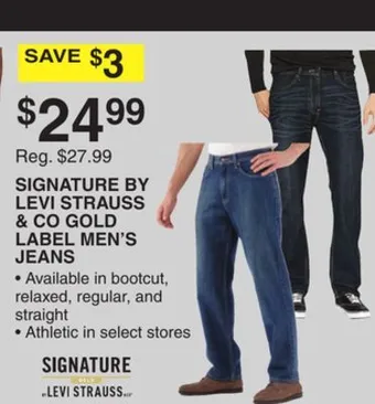 Dunham's Sports Signature by levi strauss & co gold label men's jeans offer
