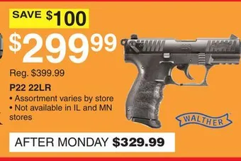 Dunham's Sports Walther p22 22lr offer