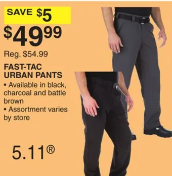 Dunham's Sports Fast-tac urban pants offer
