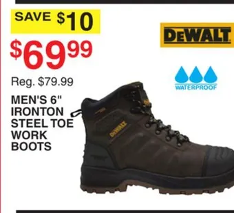 Dunham's Sports Dewalt men's 6 ironton steel toe work boots offer