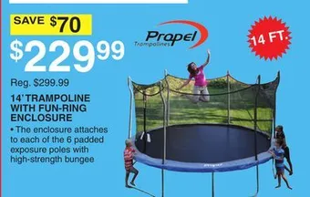 Dunham's Sports Propel 14' trampoline with fun-ring enclosure offer