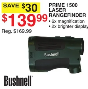Dunham's Sports Bushnell prime 1500 laser rangefinder offer
