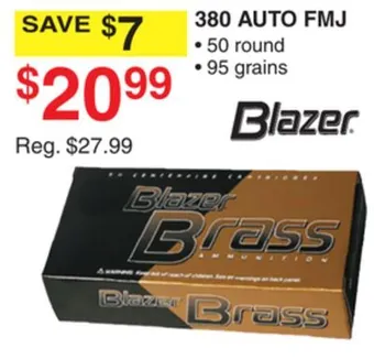 Dunham's Sports Blazer 380 auto fmj offer