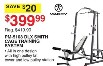 Dunham's Sports Marcy dlx smith cage training system offer