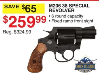 Dunham's Sports Rock island m206 38 special revolver offer