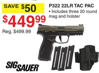 Dunham's Sports Sig sauer 22lr tac pac offer