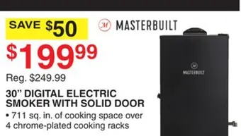 Dunham's Sports Masterbuilt 30 digital electric smoker with solid door offer