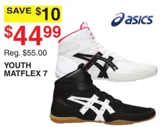 Dunham's Sports Asics youth matflex 7 offer
