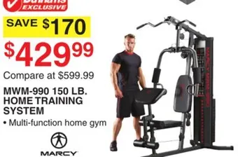 Dunham's Sports Marcy mwm 150 lb. home training system offer