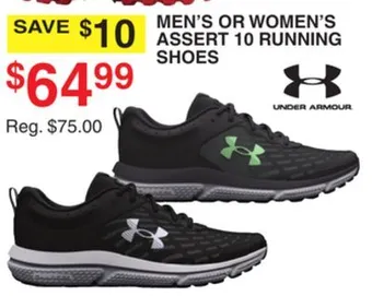 Dunham's Sports Under armour men's or women's assert 10 running shoes offer