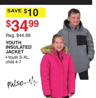 Dunham's Sports Pulse youth insulated jacket offer