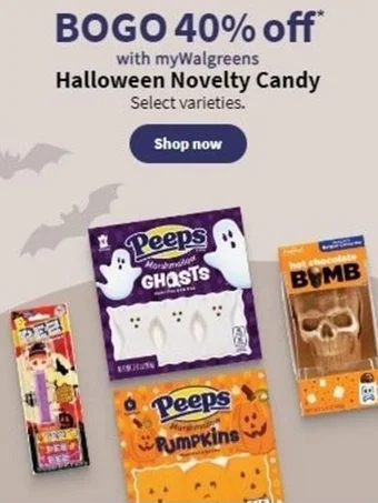 Walgreens Halloween Novelty Candy offer