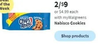 Walgreens Nabisco Cookies offer