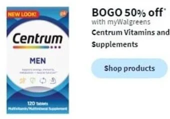 Walgreens Centrum Vitamins and Supplements offer