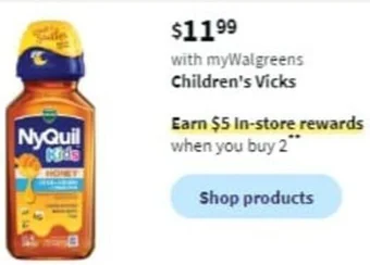 Walgreens Children's Vicks offer