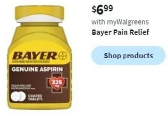 Walgreens Bayer Pain Relief offer