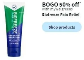 Walgreens Biofreeze Pain Relief offer