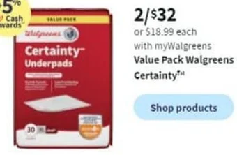 Walgreens Value Pack Walgreens Certainty offer
