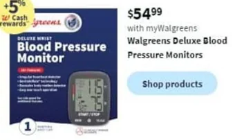 Walgreens Walgreens Deluxe Blood Pressure Monitors offer