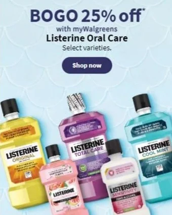 Walgreens Listerine Oral Care offer