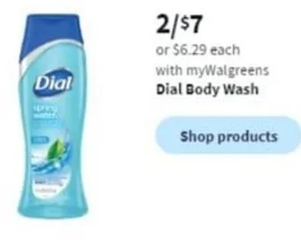Walgreens Dial Body Wash offer
