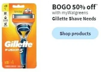 Walgreens Gillette Shave Needs offer