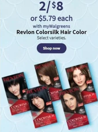 Walgreens Revlon Colorsilk Hair Color offer