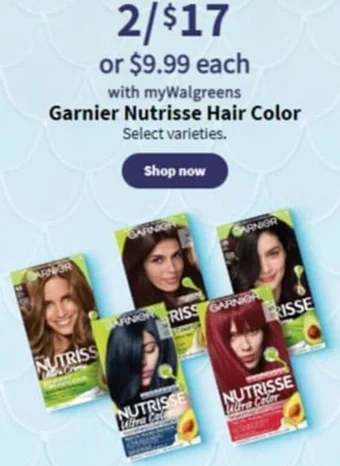 Walgreens Garnier Nutrisse Hair Color offer