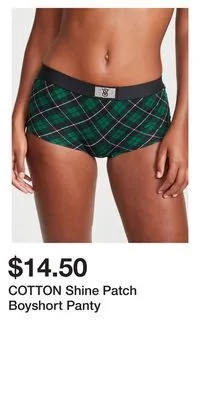 Victoria's Secret Cotton shine patch boyshort panty offer