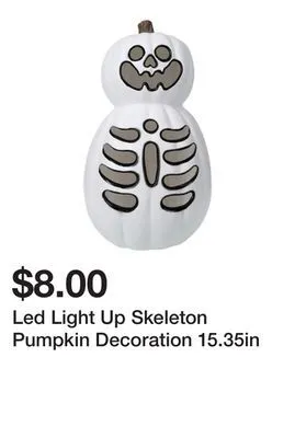 Five Below Led light up skeleton pumpkin decoration 15.35in offer