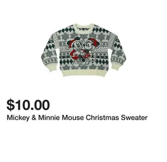 Five Below Mickey & minnie mouse christmas sweater offer