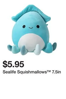 Five Below Sealife squishmallows 7.5in offer
