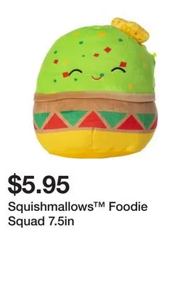 Five Below Squishmallows foodie squad 7.5in offer