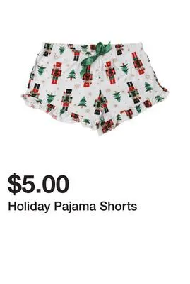Five Below Holiday pajama shorts offer