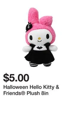 Five Below Halloween hello kitty & friends plush 8in offer