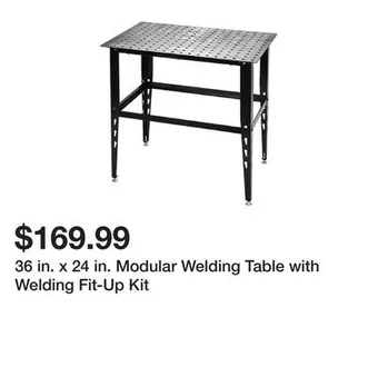 Harbor Freight Tools 36 in. x 24 in. modular welding table with welding fit-up kit offer