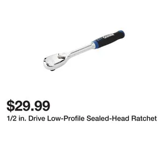 Harbor Freight Tools 1/2 in. drive low-profile sealed-head ratchet offer