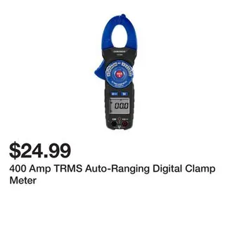 Harbor Freight Tools 400 amp trms auto-ranging digital clamp meter offer