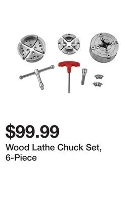 Harbor Freight Tools Wood lathe chuck set, 6-piece offer
