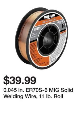 Harbor Freight Tools 0.045 in. er70s-6 mig solid welding wire, 11 lb. roll offer