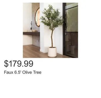 Costco Faux 6.5' olive tree offer