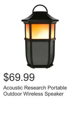 Costco Acoustic research portable outdoor wireless speaker offer